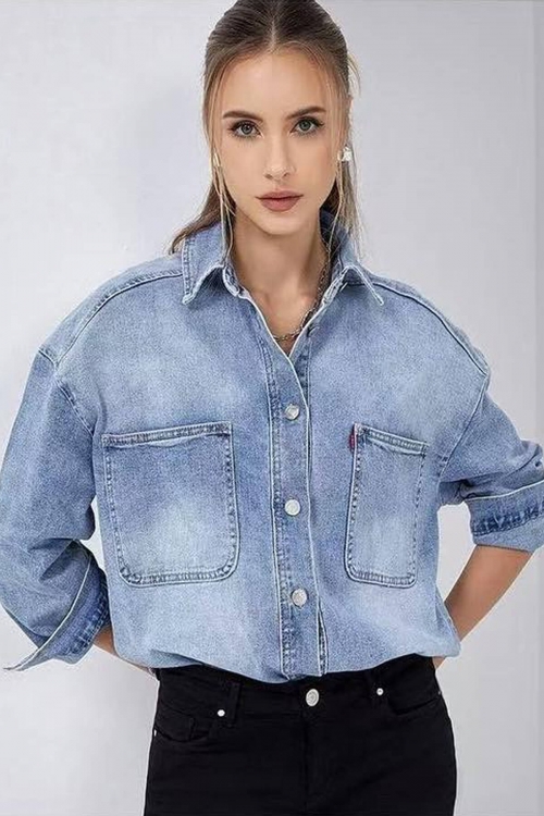 Denim loose shirt Lenny