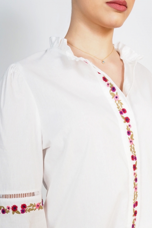 Embroidered cotton shirt