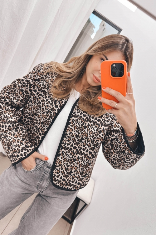 Capitone animal print jacket Chloe