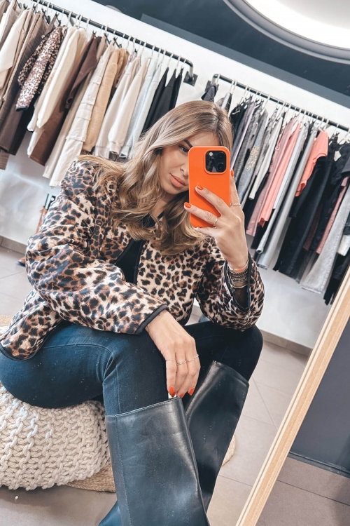 Capitone animal print jacket Chloe