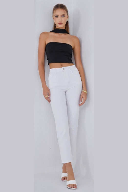 Premium high waisted mom fit jeans Bianca