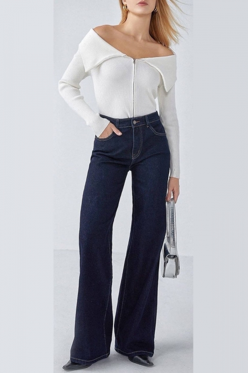 Premium high waisted wide leg jeans Danna