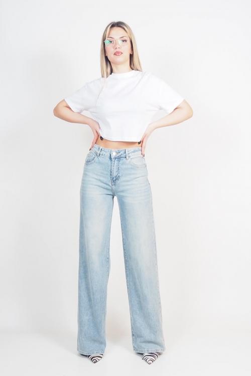 Premium high waisted wide leg jeans Memphis