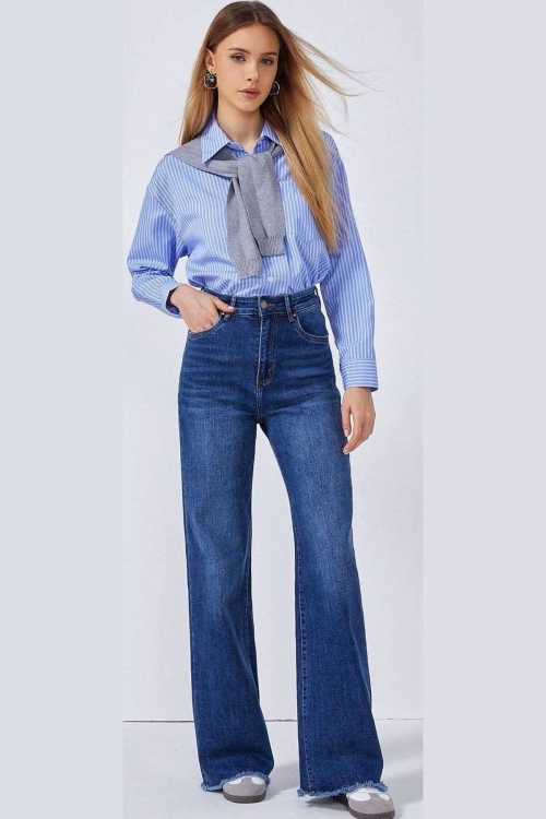 Premium high waisted wide leg jeans Nena