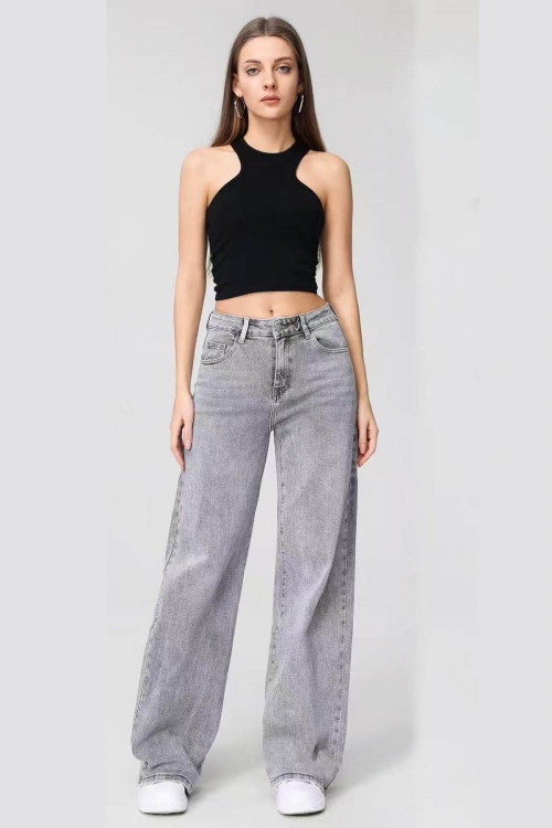 Premium high waisted wide leg jeans Perla