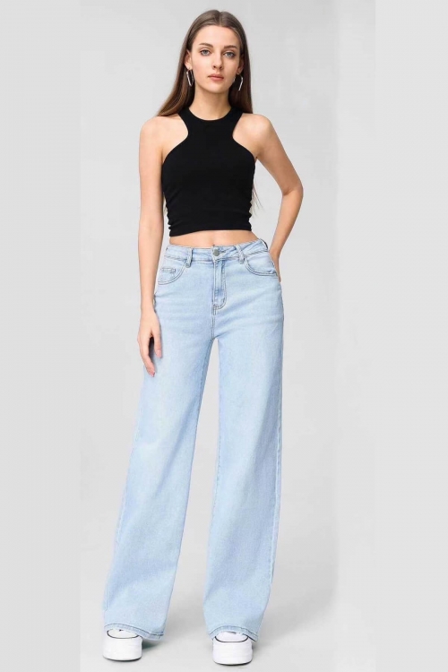 Premium high waisted wide leg jeans Perla