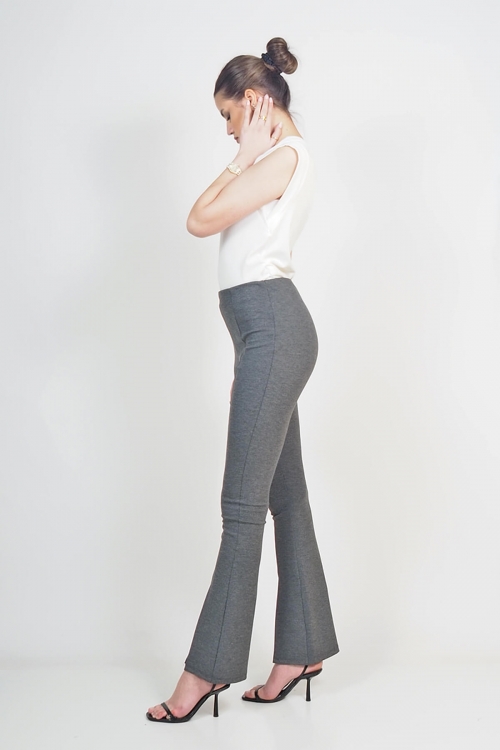 Fillia high-waisted trousers with front slit