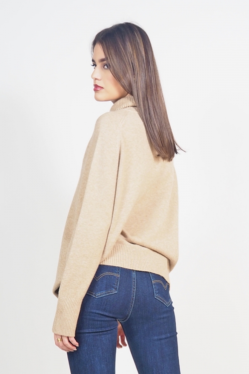 Soft knit turtleneck lurex top Vilma